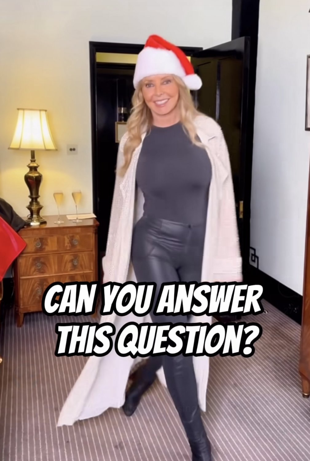 Carol - “who’s been a naughty boy this year?” #JbT2Wcck